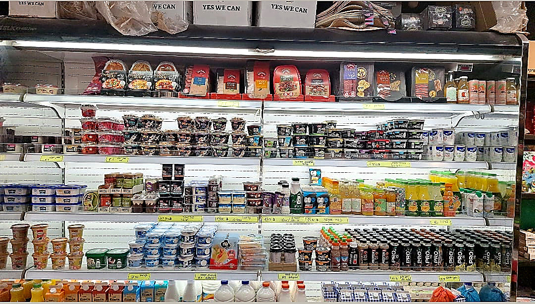 מקרר מוצרי החלב, יוגורטים וסלטים